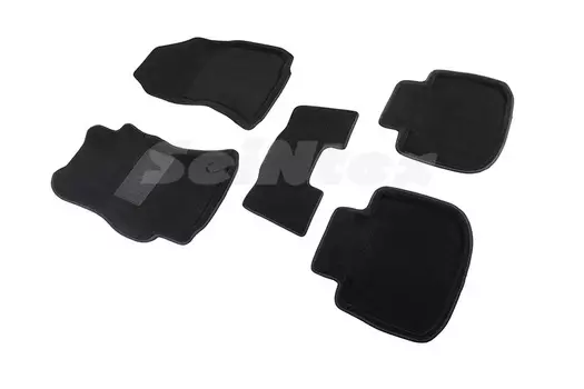 Ворсовые 3D коврики в салон Seintex для Subaru Outback V 2015-н.в. (черные)