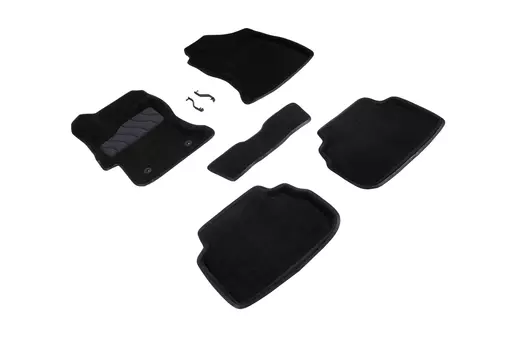 Ворсовые 3D коврики в салон Seintex для Subaru XV II 2017-н.в. (черные, 93004)