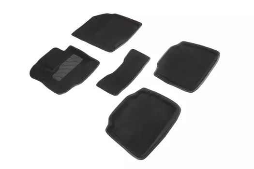 Ворсовые 3D коврики в салон Seintex для Suzuki SX4 II 2013-н.в. (черные)