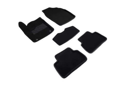 Ворсовые 3D коврики в салон Seintex для Toyota C-HR 2WD 2016-2019 (черные)