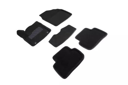 Ворсовые 3D коврики в салон Seintex для Toyota C-HR 4WD 2016-2019 (черные)