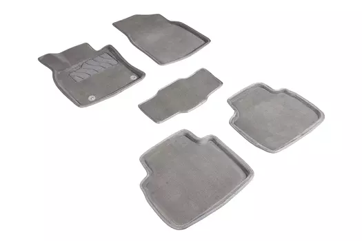 Ворсовые 3D коврики в салон Seintex для Toyota Camry VIII 2018-н.в. (серые)