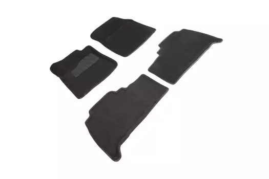 Ворсовые 3D коврики в салон Seintex для Toyota Land Cruiser 200 2007-2012 (черные)