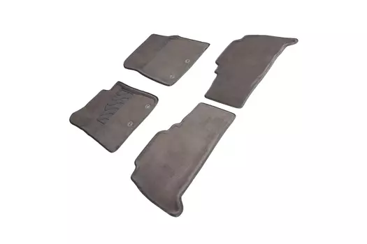 Ворсовые 3D коврики в салон Seintex для Toyota Land Cruiser 200 2012-н.в. (серые, 85521)