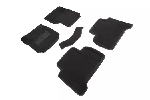 Ворсовые 3D коврики в салон Seintex для Volkswagen Amarok 2009-н.в. (черные)