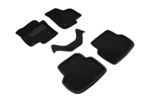Ворсовые 3D коврики в салон Seintex для Volkswagen Jetta 2011-2018 (черные)