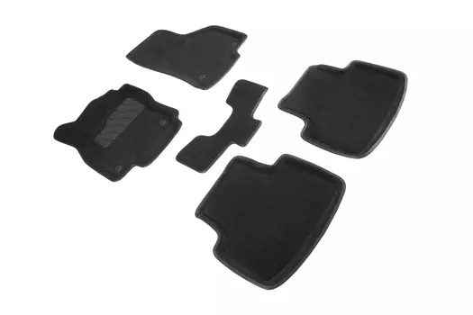 Ворсовые 3D коврики в салон Seintex для Volkswagen Passat B8 2015-н.в. (черные, 88367)