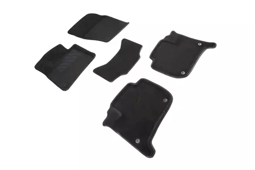 Ворсовые 3D коврики в салон Seintex для Volkswagen Touareg II 2010-2018 (черные)