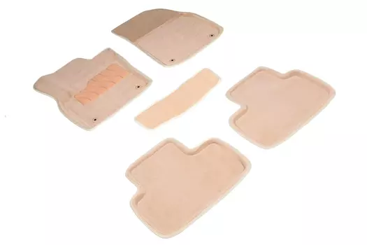 Ворсовые 3D коврики в салон Seintex для Volvo XC-40 2019-н.в. (бежевые)