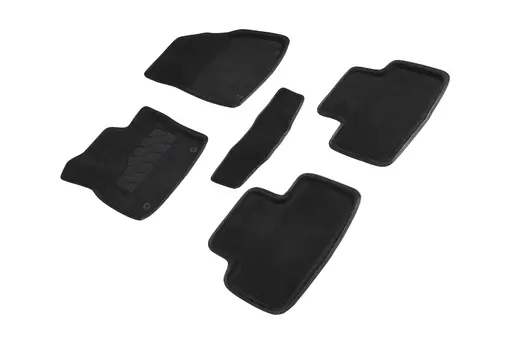 Ворсовые 3D коврики в салон Seintex для Volvo XC-40 2019-н.в. (черные)