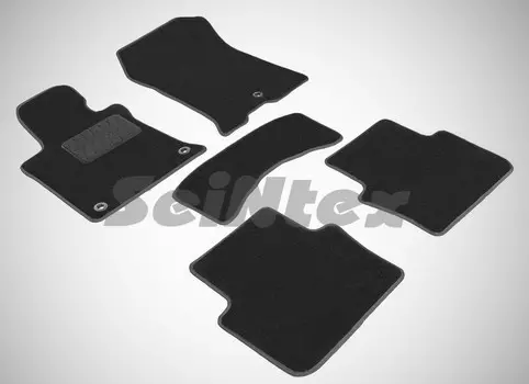 Ворсовые LUX коврики в салон Seintex для Acura TLX 2,4 2014-н.в. (черные, 86320)