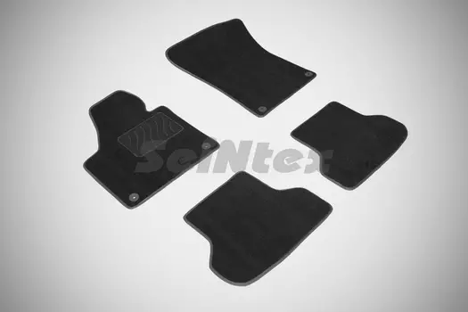 Ворсовые LUX коврики в салон Seintex для Audi A3 2003-2012 (черные, 83130)