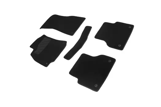 Ворсовые LUX коврики в салон Seintex для Audi A6 (C8) 2018-н.в. (черные, 90303)