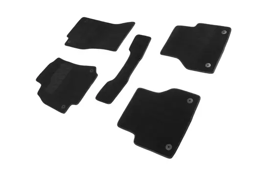 Ворсовые LUX коврики в салон Seintex для Audi A7 II 2018-н.в. (черные, 90026)