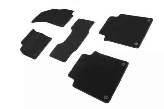 Ворсовые LUX коврики в салон Seintex для Audi A8 (D5) Long 2018-н.в. (черные, 90024)