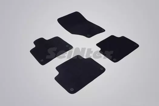 Ворсовые LUX коврики в салон Seintex для Audi Q7 2005-2015 (черные, 82427)