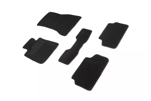 Ворсовые LUX коврики в салон Seintex для BMW 5 G-30 4WD 2017-н.в. (черные, 90206)