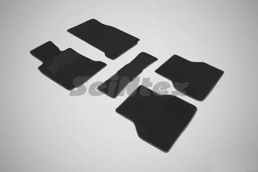 Ворсовые LUX коврики в салон Seintex для BMW 5 Ser E-39 1995-2004 (черные, 87532)