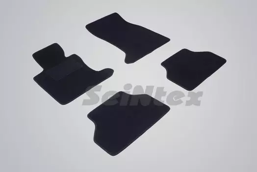 Ворсовые LUX коврики в салон Seintex для BMW 5 Ser E-60 2003-2010 (черные, 82428)
