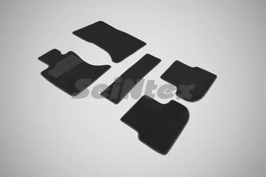 Ворсовые LUX коврики в салон Seintex для BMW 5 Ser F-10 4WD (черные, 86587)