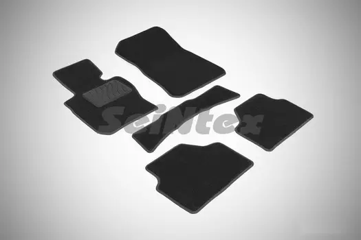 Ворсовые LUX коврики в салон Seintex для BMW X1 E-84 4WD 2009-2015 (черные, 86216)