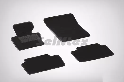 Ворсовые LUX коврики в салон Seintex для BMW X-3 E-83 2000-2010 (черные, 83135)