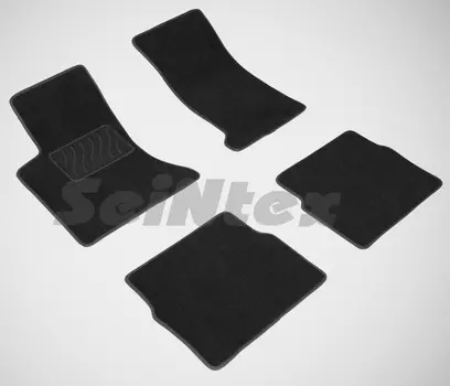 Ворсовые LUX коврики в салон Seintex для Cadillac SRX 2004-2010 (черные, 83137)