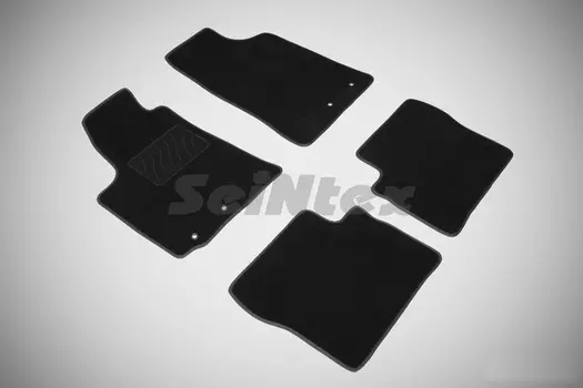 Ворсовые LUX коврики в салон Seintex для Geely Emgrand 2013-2017 (черные, 85270)