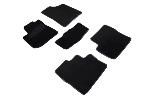 Ворсовые LUX коврики в салон Seintex для Geely Emgrand sedan 2018-н.в. (черные, 92702)