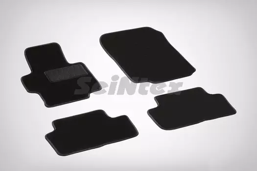 Ворсовые LUX коврики в салон Seintex для Honda Accord VII 2002-2008 (черные, 82389)