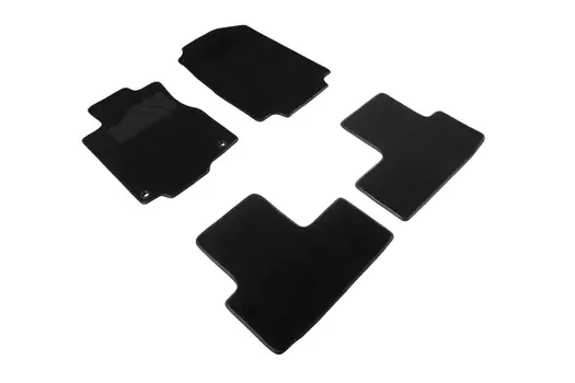 Ворсовые LUX коврики в салон Seintex для Honda CR-V IV 2012-2018 (черные, 94278)