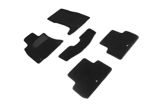 Ворсовые LUX коврики в салон Seintex для Hyundai Genesis G70 2017-н.в. (черные, 89602)