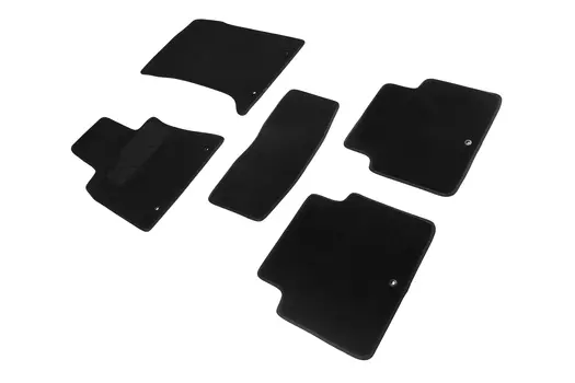 Ворсовые LUX коврики в салон Seintex для Hyundai Genesis G80 2016-н.в. (черные, 90321)