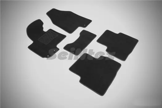 Ворсовые LUX коврики в салон Seintex для Hyundai ix35 2010-2015 / KIA Sportage III 2010-2015 (черные, 82759)