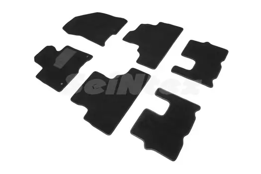 Ворсовые LUX коврики в салон Seintex для Hyundai SANTA FE IV 2018-2020 (черные, 89686)