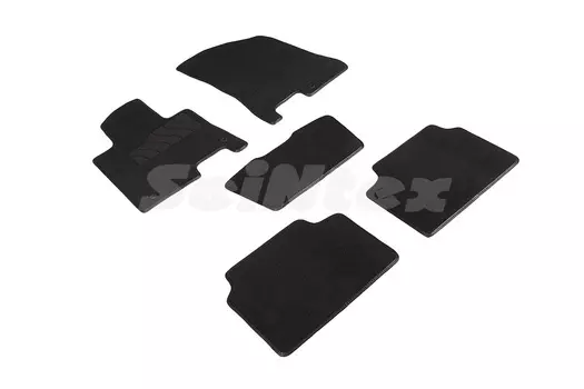 Ворсовые LUX коврики в салон Seintex для Hyundai Sonata VIII 2019-н.в. (черные, 94643)