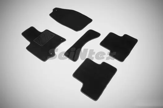 Ворсовые LUX коврики в салон Seintex для Infiniti QX50 (EX35) 2007-2014 (черные, 82333)