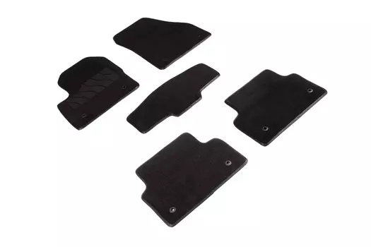 Ворсовые LUX коврики в салон Seintex для Jaguar E-PACE 2017-н.в. (черные, 94644)