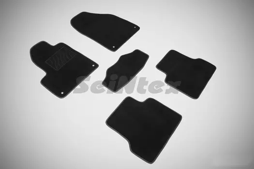 Ворсовые LUX коврики в салон Seintex для Jeep Cherokee V 2014-н.в. (черные, 85556)