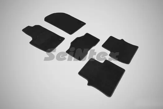 Ворсовые LUX коврики в салон Seintex для Jeep Grand Cherokee (рестайлинг) 2010-н.в. (черные, 85221)