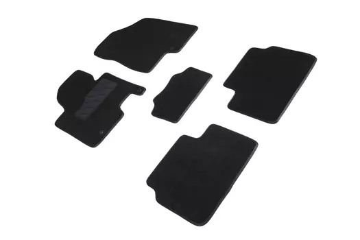 Ворсовые LUX коврики в салон Seintex для KIA CEE'D II 2012-2018 (черные, 89188)