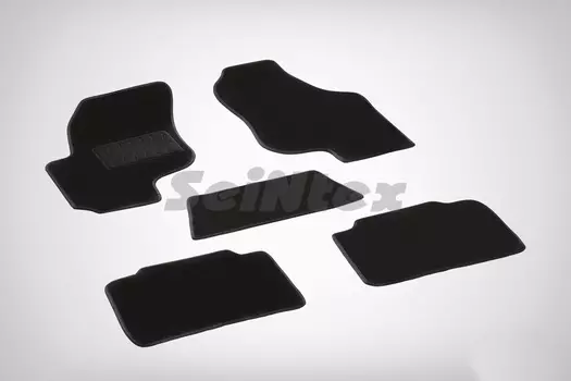 Ворсовые LUX коврики в салон Seintex для KIA Cerato II 2009-2013 (черные, 83155)