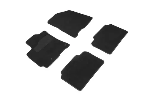Ворсовые LUX коврики в салон Seintex для KIA Cerato IV 2018-н.в. (черные, 89859)