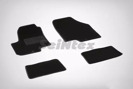 Ворсовые LUX коврики в салон Seintex для KIA Soul I 2009-2014 (черные, 83158)