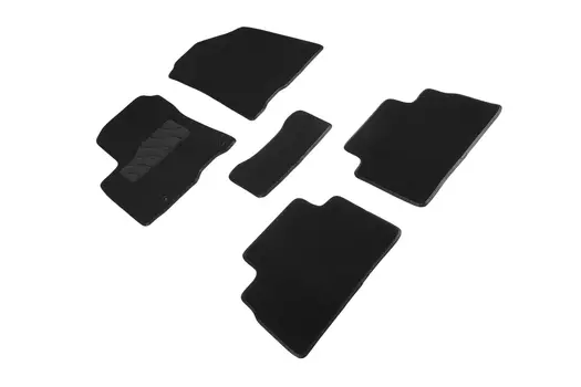 Ворсовые LUX коврики в салон Seintex для KIA Soul III 2019-н.в. (черные, 92699)