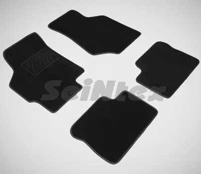 Ворсовые LUX коврики в салон Seintex для KIA Spectra 2006-2009 (черные, 83160)