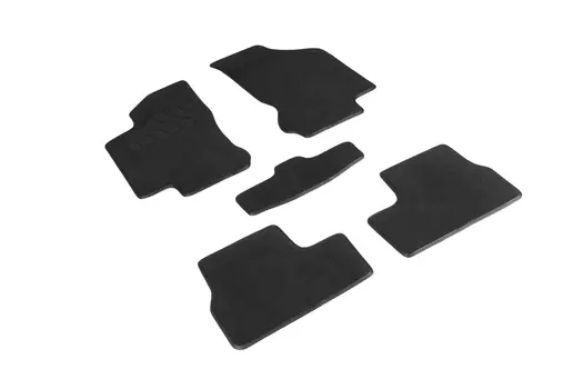 Ворсовые LUX коврики в салон Seintex для Lada Granta/Kalina 2004-н.в. (черные, 94650)