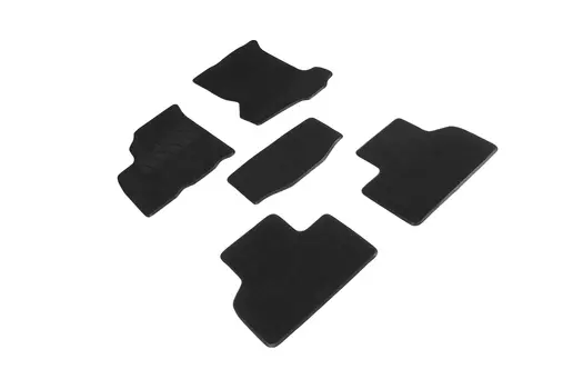 Ворсовые LUX коврики в салон Seintex для Lada Priora 2007-2018 (черные, 94648)