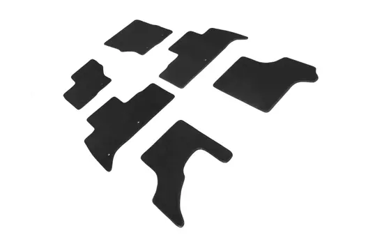 Ворсовые LUX коврики в салон Seintex для Land Rover Discovery V 2016-н.в. (черные, 90217)