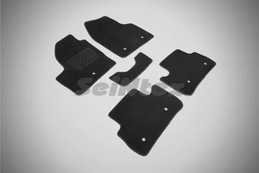 Ворсовые LUX коврики в салон Seintex для Land Rover Freelander II 2006-2014 (черные, 85854)